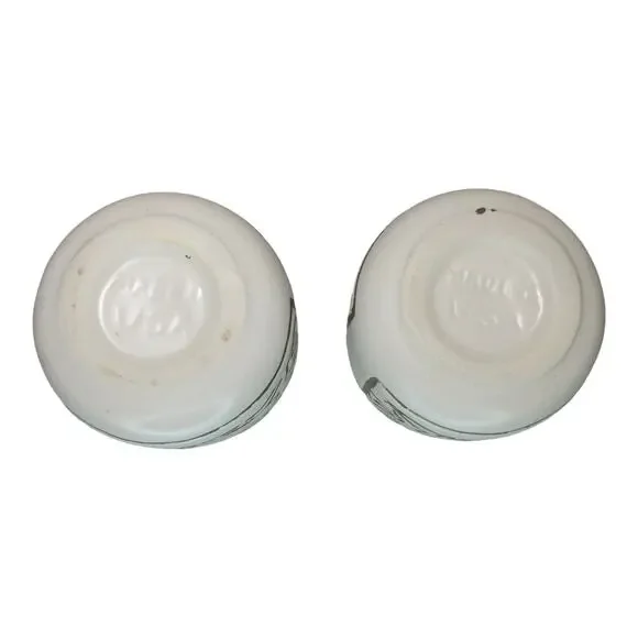 Vintage Mid-Century Mayan Aztec Native Design Vase Pair Cream Gold USA Made - Picture 7 of 16